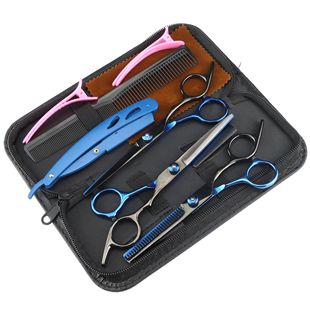 Cross-Border Exclusive Colorful High Screw Slant Tail Hairdressing Scissors, Flat Scissors, Bangs Scissors, Thinning Scissors, Available in 7 Colors