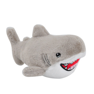 Genuine Aquarium Shark Dolphin Baby Cute Press Voice Plush Toy Penguin Doll Children's Gift