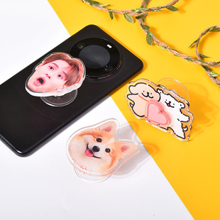 Cartoon Airbag Mobile Phone Bracket Magnetic Bracket Glue Dropping Pet Baby Animation Head Cute Mobile Phone Bracket Customization