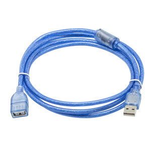 Transparent Blue usb cable manufacturers wholesale USB2.0 male to female computer extension line usb mobile phone data cable
