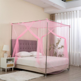 Double-door 1.5-meter lace-up splicing bed 3.5-meter 4-meter large kang for household use over 3-meter mosquito net