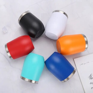 Portable office compact simple 12oz multi-purpose 304 stainless steel double vacuum insulated eggshell Cup spot hair
