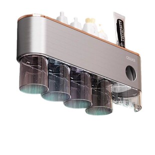 Toothbrush Storage Rack Toothbrush Cup Electric Mouthwash Cup Dental Tools Wall-mounted Non-perforated Wall-mounted Shelf Dental Tank Box Hanging Rack