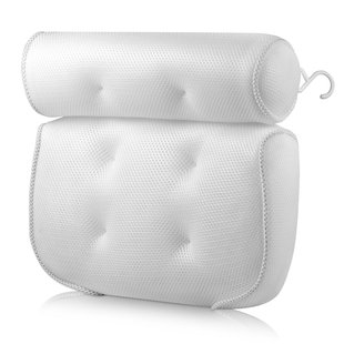 Cross-border Bath Pillow 3D Mesh Bath Pillow Suction Cup Anti-slip Mat Pillow Cushion Bathroom Pillow Machine Washable Cushion