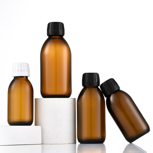 In stock 50ml oral liquid glass bottle 100ml syrup bottle enzyme bottle 30ml dark glass bottle