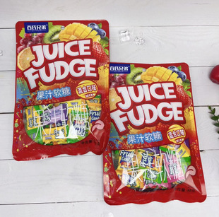 Baishi brothers 88g fruit juice soft candy mixed flavor bagged leisure office children's greedy fruit soft candy snacks