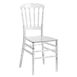 Acrylic Transparent Crystal Chair Hotel Ballroom Wedding Auditorium Outdoor Activities Plastic Napoleon Slub Chair