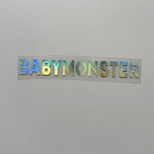 BABYMONSTER Laser Sticker Paper Treasure Holographic Reflective Mobile Phone Sticker Light Sticker BM