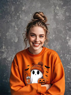 Cute Halloween Shirt Winter Sweat Cross-border Halloween Funny Sweat Trendy Jacket