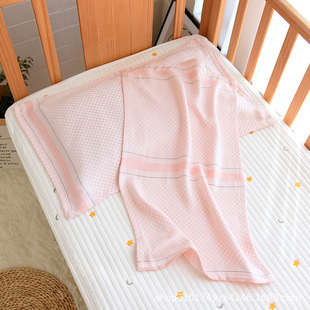 Children's Bamboo Fiber Ice Silk Striped Pillow Towel Encrypted Striped Upgrade Blanket Same Style Adult Pillow Towel Sweat-absorbent Summer Cool Pillow Towel