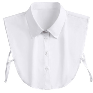 New Cotton Mandarin Collar, Short Shirt Collar, Decorative Pointed Collar, Round Neck, Lace Collar, Classy Work Clothing, Breathable and Versatile Fake Collar