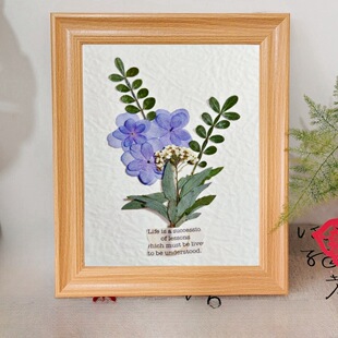 Wooden Photo Frame Square Embossed Paper-cut Painting DIY Handmade Creative Works Mounted Frame Self-contained Decorative Ornaments