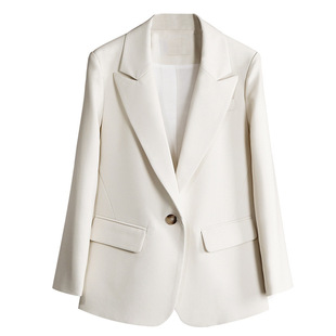 In stock factory wholesale white suit jacket women's new casual temperament slim slimming short suit jacket