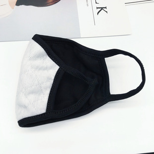 Cross-border manufacturers directly supply spot cotton black masks adult ear-hanging cotton dustproof warm masks for men and women Wholesale