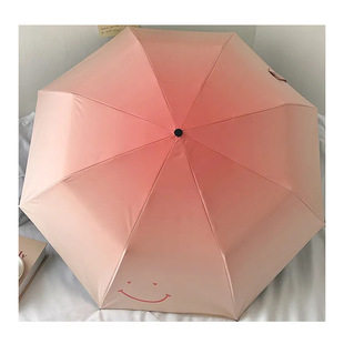 Umbrella full-automatic women's dual-use sun umbrella sun protection UV protection strong wind-resistant blush gradient ins style