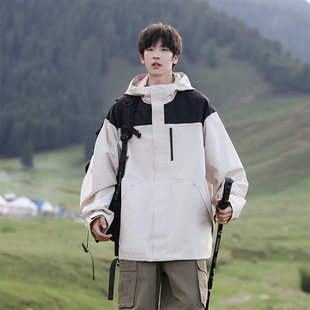 Functional Jacket Men's Rush Clothes 2024 American Windproof Waterproof Autumn Trendy Casual Jacket for Boys