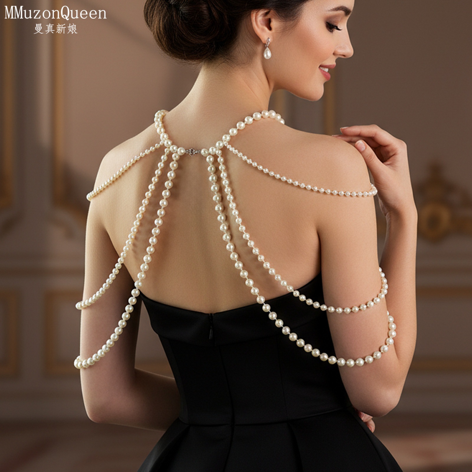 Manzhen European and American Style Multi-Layered Tassel Imitation Pearl Shawl Chain Creative French Retro Dress Accessories Vg138