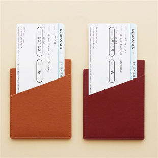 Japanese and Korean PU Leather Passport Holder Travel Passport Protective Cover Multi-Card Holder Card Holder Leather ID Bag