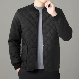 Men's fleece-lined Liner Small Cotton-padded Jacket plus size Short Thickened Warm Winter Inner Wear Top Outer Wear Baseball Suit Jacket