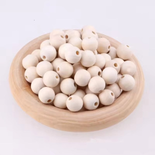 Factory straight hair wooden beads wholesale log color lotus wood loose beads diy jewelry accessories handmade beaded material wooden beads