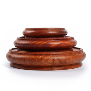Rosewood bracket base Rosewood core stone head Wenwan cup teapot base bottom tray solid wood round seat cushion