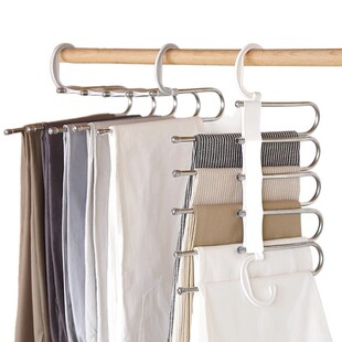 Cross-Border Folding Pants Rack Multifunctional Multi-Layer Pants Hanger Home Seamless Pants Clip Wardrobe Storage Organizer Pants Hanger