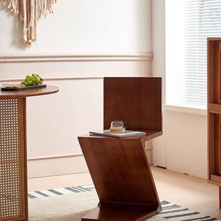 Среднее кресло реконструктор Zigzagchair Дизайнерское обедное кресло креативное дерево спинки средневекового обеденный стул z-образный стул