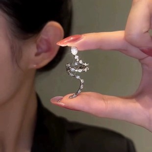 High-grade Sense Snake Ear Bone Clip Earrings Women's Light Luxury Elegant Niche Design Cold Style Earrings