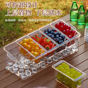 Light fruit and vegetable salad box food grade go out to carry work sealed packaging box transparent PET fresh-keeping box