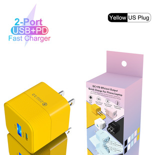 QC3.0 Быстрая зарядка многоцветная зарядная головка USB зарядное устройство портативное зарядное устройство для путешествий PD25W Быстрая зарядка мобильного телефона