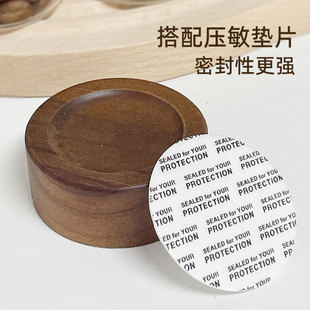 Food Grade 47 Acacia Wooden Lid Glass Sealed Jar Storage Jar Tea Cereals Coffee Bean Jar Coffee Powder Storage