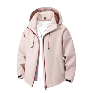 2025 New Spring and Autumn Outdoor Casual Charge Clothes Hooded Jacket Men's Trendy Brand Workwear American Multi-Pocket Cross-Border