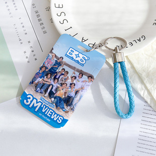 BUS Concert LIGHTTHEWORLD Plastic Card Holder BINI Push and Pull Slide Card Holder Keychain Pendant Rope
