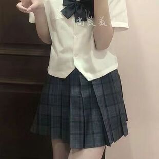 Original jk Japanese student uniform design sense solid color slim shirt short sleeve sweet sister college pleated skirt suit