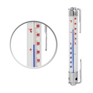 High precision easy to read scale indoor outdoor garden metal glass tube thermometer