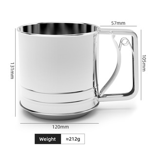 Factory Direct supply stainless steel flour sieve manual Press hand-held semi-automatic filter sieve Cup