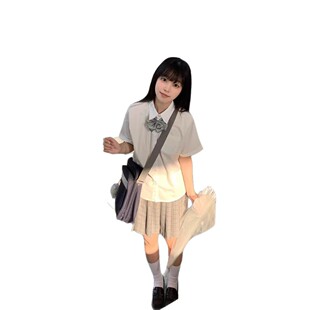 College Genuine Jk White Shirt Jk Basic Top Original Uniform Short-Sleeved Sweet Shirt Summer Student Uniform