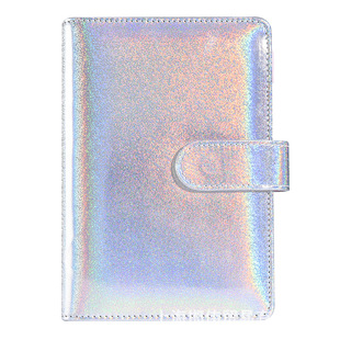 Cross-border A6 colorful matte laser macaron set pu notebook cash budget financial loose-leaf book