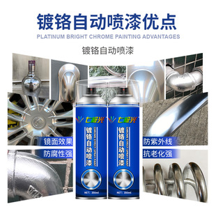 Chrome self-painted metal anti-rust paint door and window fence renovation paint galvanized silver paint stainless steel paint