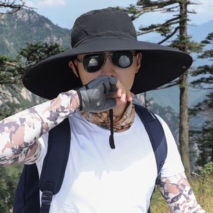 Sun hat men's summer 2024 new cycling electric car sun hat outdoor face cover fisherman hat fishing sun hat