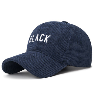 Осень и зима новые полоски вельветовая кепка для мужчин и женщин BLACK буква пара показывает лицо маленькая бейсболка через границу