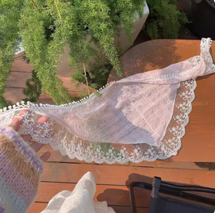 Super nice triangle! French Toe-wrap Silk Scarf Spring New Photo Cyber Celebratory Lace Hair Band