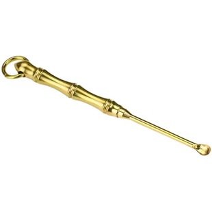 Brass ear scoop single ear scoop old-fashioned ear scoop key ring ear picking tool metal toothpick portable