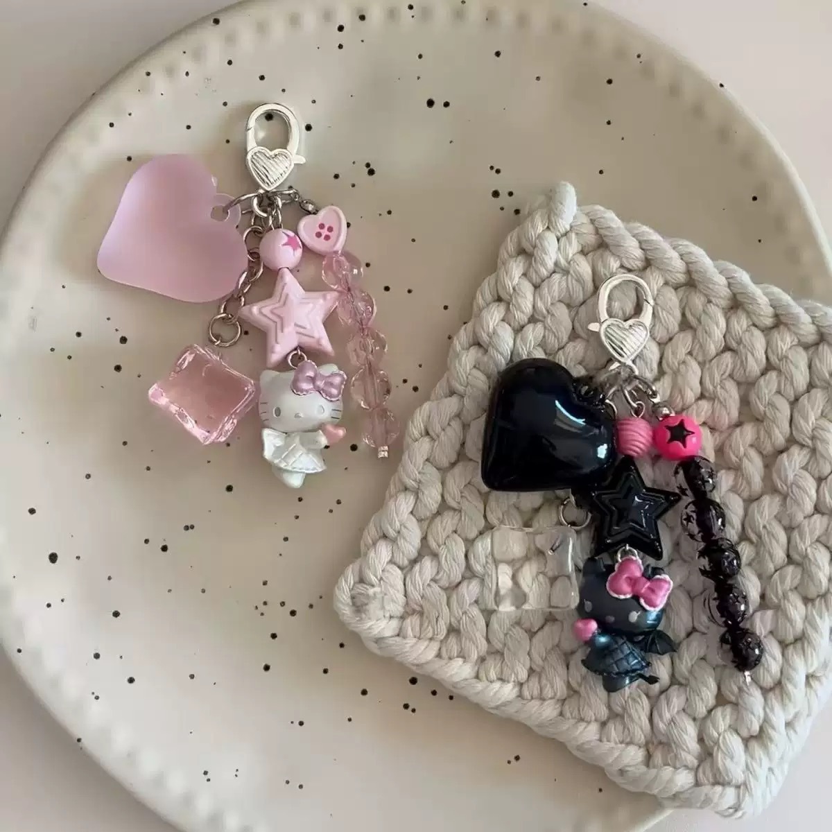 Little Devil Kt Jewelry Ornaments Kt Cat Mobile Phone Case Camera Ccd Pendant Bag Key Chain Pendant Chain