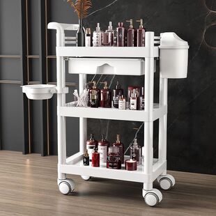 Beauty Salon Special Beauty Cart Trolley Mobile Hand Push Beauty Cart Storage Rack Instrument Household Tool Cart