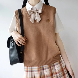 in stock cross-border Japanese JK uniform genuine basic female student pullover thin outer sweater vest