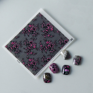 Romantic Lace 5D Nail Art Sticker DIY Embossed Anti-Real Flower Nail Sticker for Pregnant Women Waterproof Long-lasting Tearable