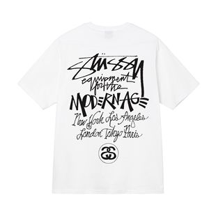 Stussy Stussy 2025 новые мужские и женские футболки с коротким рукавом Летние мужские свободные хлопковые тяжелые футболки высокого качества