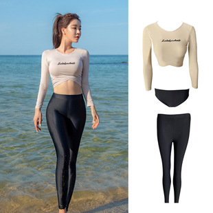 Korean New Diving Suit Women's Split Long Sleeve Swimsuit Women's Casual Surfing Sunscreen Conservative Sports Wholesale Swimsuit