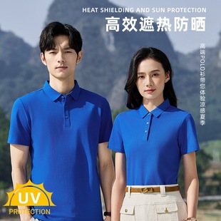 Summer Short-Sleeved Lapel Custom-Made Work Clothes Ice Silk Cotton T-Shirt Corporate Polo Cool Anti-Mite Clothing Embroider